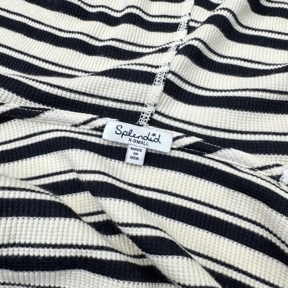 Splendid Stripe Hooded Drape Cardigan - Picture 8 of 13